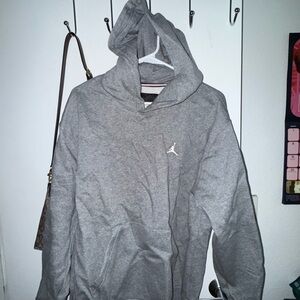 Jordan Gray Hoodie with White Logo
